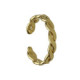 Fluency gold-plated adjustable ring in braided shape image
