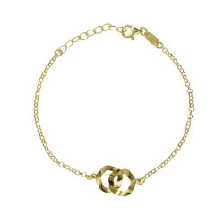 Essence gold-plated adjustable bracelet in circle shape