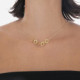 Essence gold-plated short necklace in circle shape cover