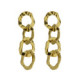 Essence gold-plated long earrings in circle shape