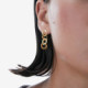 Essence gold-plated long earrings in circle shape cover