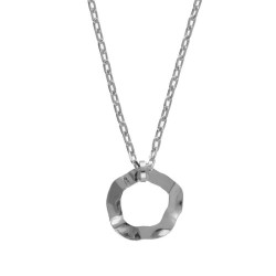 Essence sterling silver short necklace in circle shape