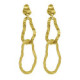 Connect gold-plated long earrings in texture shape image