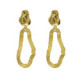 Connect gold-plated long earrings in texture shape image