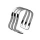 Connect sterling silver adjustable ring in bands shape image