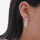 Connect sterling silver long earrings in rectangle shape cover