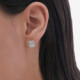 Connect sterling silver stud earrings in rectangle shape cover