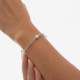 Connect sterling silver adjustable bracelet in pearl and links shape cover