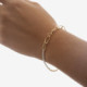 Connect gold-plated adjustable bracelet in pearl and link shape cover