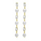 Purpose gold-plated long marquise crystal and pearl earrings image
