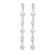 Purpose sterling silver long marquise crystal and pearl earrings image