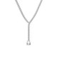 Purpose sterling silver short necklace with crystal in waterfall shape