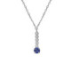 Shine sterling silver short necklace with blue crystal in waterfall shape image