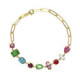 Passion gold-plated adjustable bracelet with multicolour crystal image