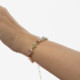 Passion gold-plated adjustable bracelet with multicolour crystal cover