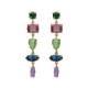 Passion gold-plated multicolored long earrings image