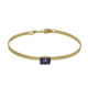 Serenity gold-plated rigid bracelet with purple crystal in rectangle shape image