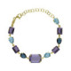 Balance gold-plated crystal bracelet with purple crystal image