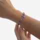 Balance sterling silver crystal bracelet with purple crystal cover