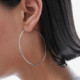 Minimal sterling silver hoop earrings in big shape cover