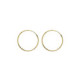 Minimal gold-plated hoop earrings in small shape image