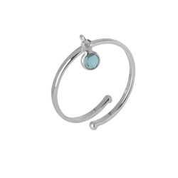 Juliette charm aquamarine ring in silver