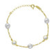 Purpose gold-plated adjustable bracelet with pearl image