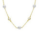 Purpose gold-plated short necklace with white crystal and pearl image