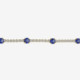 Shine gold-plated adjustable bracelet with blue crystal in waterfall shape cover
