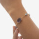 Balance gold-plated crystal bracelet with purple crystal cover