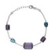 Balance sterling silver crystal bracelet with purple crystal image