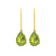 Iconic gold-plated tear cytrus green earrings image