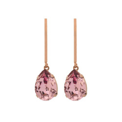 Iconic rose gold-plated tear rose vintage earrings