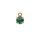 Charming stone emerald charm in gold plating image
