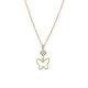 Vera butterfly crystal necklace in gold plating
