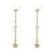 Vera star crystal hoop earrings in gold plating