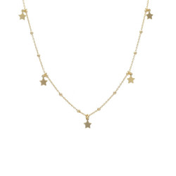 Vera stars crystal necklace in gold plating