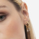 Charlotte pearl crystal hoop earrings in gold plating cover
