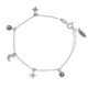 El Firmamento moon denim blue bracelet in silver