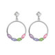 gold-plated earrings multicolour in circle shape image