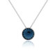 Basic denim blue necklace in silver