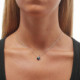 Basic denim blue necklace in silver cover