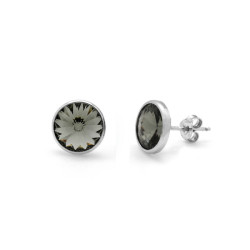 Basic diamond earrings in silver