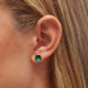 Basic emerald emerald earrings in gold plating cover