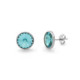 Basic light turquoise earrings in silver