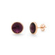 Basic amethyst amethyst earrings in rose gold plating image