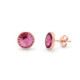 Basic rose earrings in rose gold plating