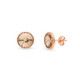 Basic light silk earrings in rose gold plating