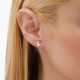 Basic light silk earrings in rose gold plating cover