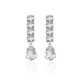 Transparent tears crystal earrings in silver image